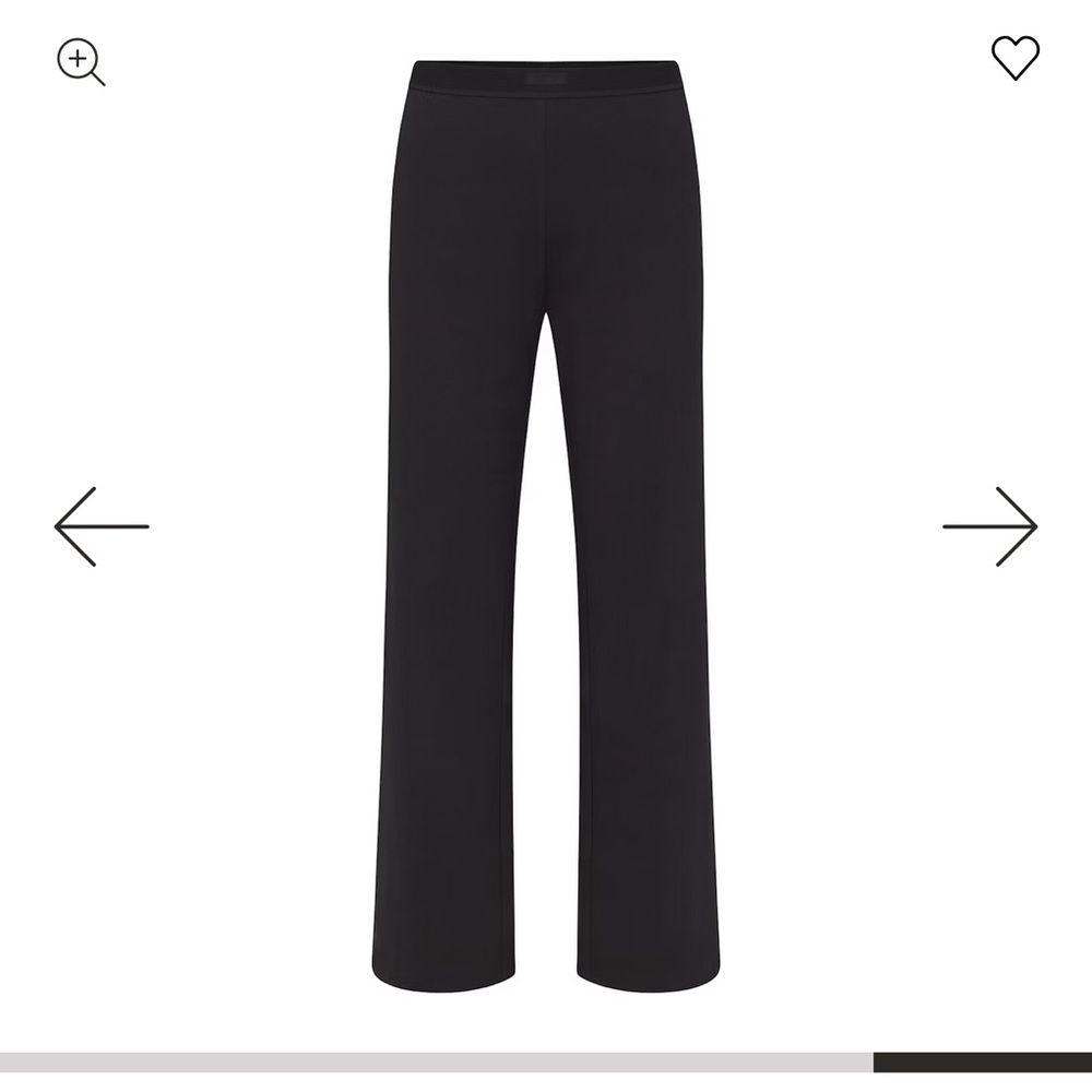 Black Skims Cotton Ribbed Pants